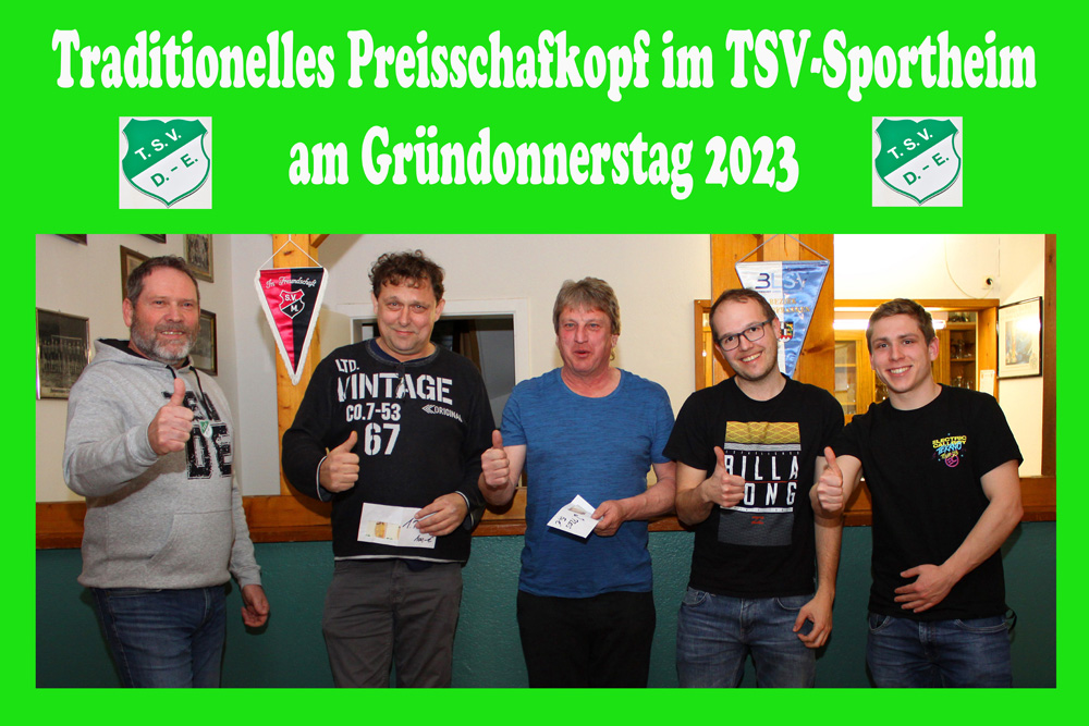 Traditionelles Preisschafkopf im TSV-Sportheim am Gründonnerstag 2023