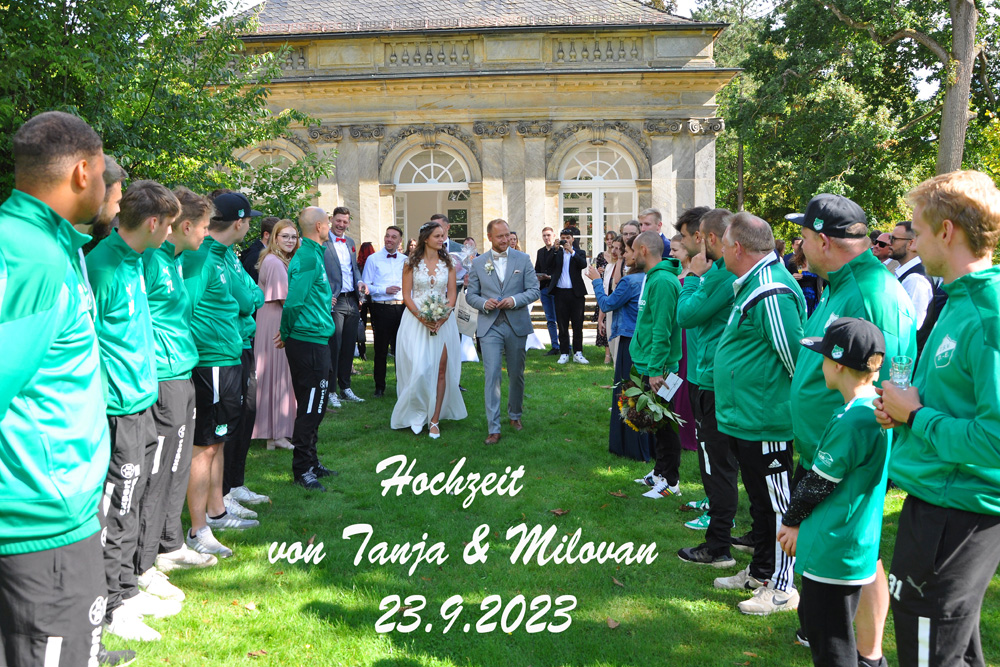 Der TSV Donndorf gratuliert Tanja und Milovan herzlich zur ihrer Hochzeit. - 1