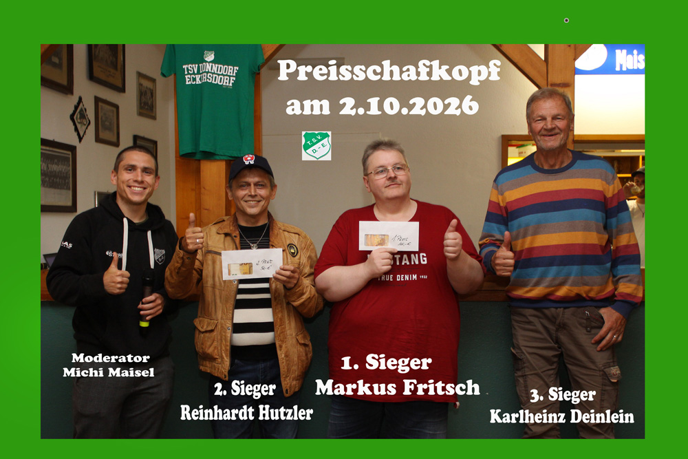 Preisschafkopf im TSV-Sportheim